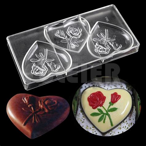 Large Heart Shape Baking Mold Polycarbonate Chocolate Moulds Plastic