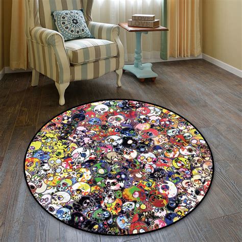 Takashi Murakami Sunflower Cool Floor Rug Carpet Room Doormat Non Slip