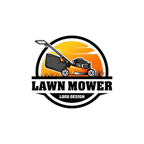 Premium Vector Lawn Mower Lawn Care Illustration Logo Vector