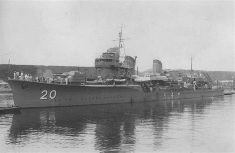 Ijn Destroyer Sagiri A Fubuki Class Destroyer Docked In Port 1940