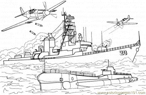 Gambar Printable Battleship Coloring Pages Army Submarine Yamato