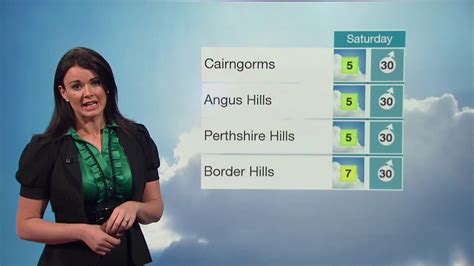 Just in time for the september weekend. Gillian Smart BBC Scotland Weather 22May2015 - YouTube