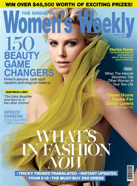 Charlize Theron Womens Weekly Magazine Singapore April 2016 Issue