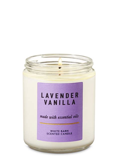 Buy Lavender Vanilla Single Wick Candle Online Bath And Body Works