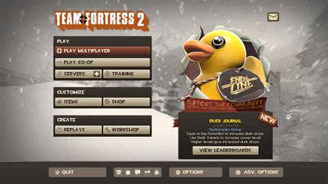 The New Team Fortress 2 Home Screen Makes The Charge For The Duck