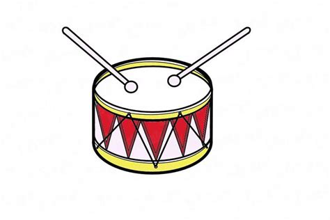 Drums Drawing Step By Step Easy At Home Set And Simple