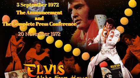 Elvis Presley The Complete Aloha From Hawaii Announcement And Press