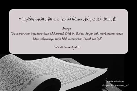 Quran Surah Ali Imran Ayat 3 Arab Latin Dan Artinya Tentang 3 Kitab