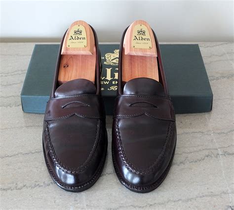 back from a tune up alden for brooks brothers 986 shell cordovan penny loafers red clay soul