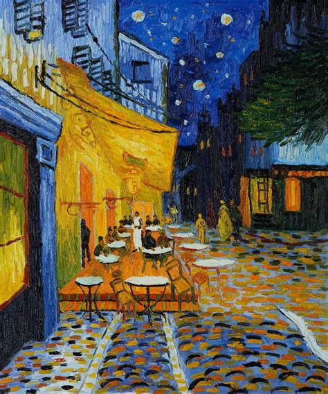 Vincent Van Gogh Cafe Terrace At Night Color Com Imagens Pinturas