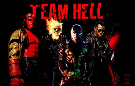 Team Hell Hell Boy Ghost Rider Spawn Blade By Deviantartist2006 On