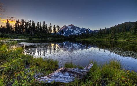 Hd Wallpaper Washington Cascade Mountains Morning Forest Lake