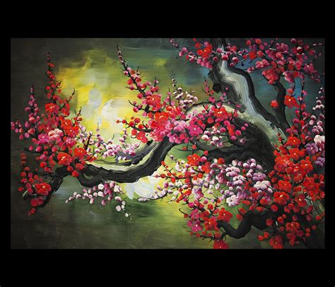 Modern Abstract Paintings Cherry Blossom Oil Paintings 0010