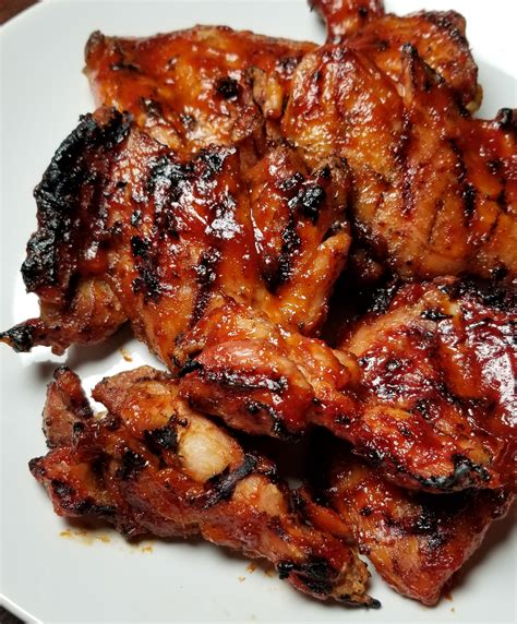 Grilled Spicy Bbq Chicken Thighs Amanda Cooks And Styles