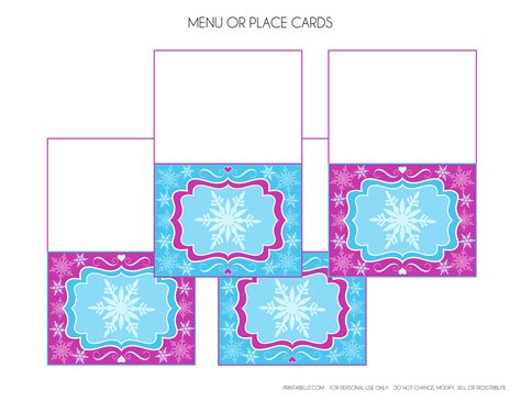 Frozen Place Cards Free Printables Free Templates Printable