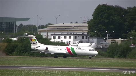 Europe's leading airline to africa/south america and leading inflight magazine. FOKKER100 PGA PORTUGALIA AIRLINES CS-TPE - YouTube