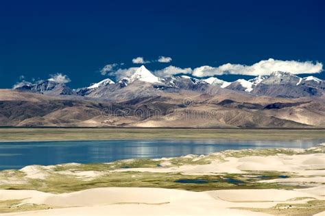 Mountains And Lake In Qinghai Tibet Plateau Stock Photo Image Of
