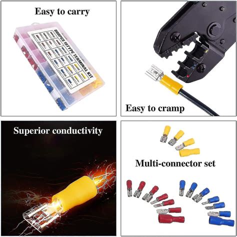 Cosse A Sertir Pcs Cosses Electriques Plates Mles Et Femelles