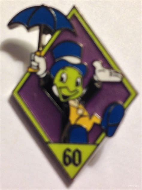 Dlr 60th Diamond Celebration Mystery Pin Pack Jiminy Cricket Pin 109338 Disney Pins