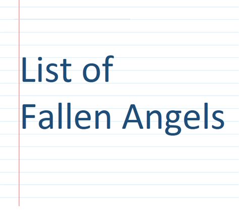 List Of Fallen Angels List Of Fallen Angels Fallen Angel Fallen