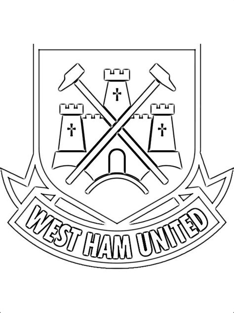 West ham fans love a hard worker, someone who gives everything to the cause at all times. Kleurplaat West Ham United FC logo | Gratis kleurplaten
