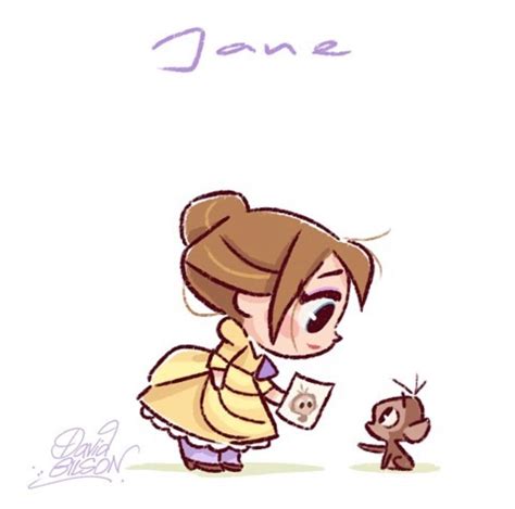 David Gilson Disney Chibi Jane Kawaii Disney Personagens Disney