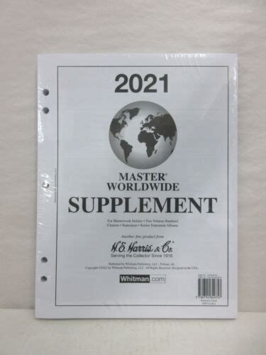 2021 He Harris Master Worldwide Stamp Supplement Whitman Album Pages