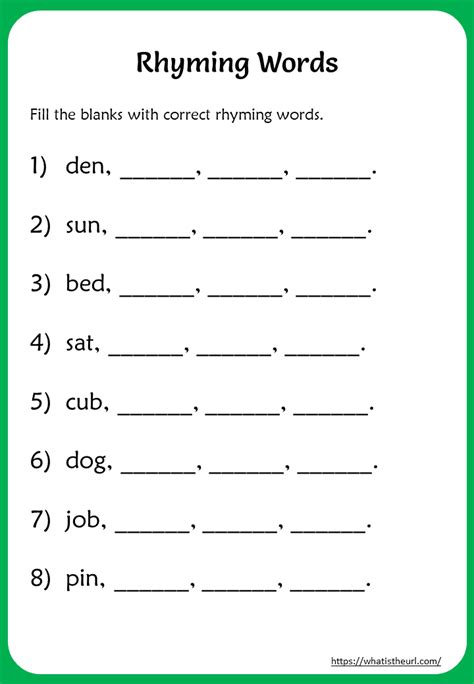 Rhyming Words Worksheets For Grade 3 Your Home Teacher