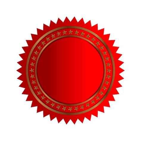 Premium Vector Vector Illustration Of Blank Red Seal