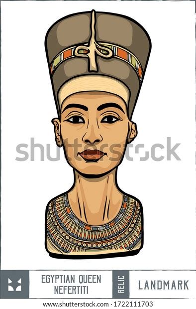 egyptian queen nefertiti vector illustration hand stock vector royalty free 1722111703