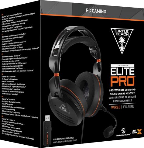 Best Buy Turtle Beach Elite Pro PC Edition Wired DTS 7 1 Channel