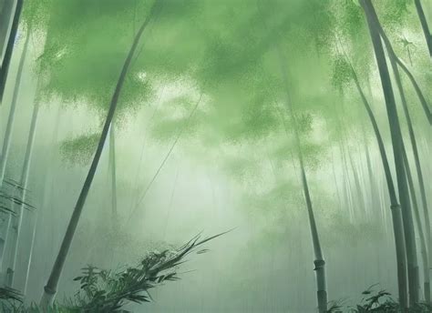 Deep In A Misty Japanese Bamboo Forest Small River Stable Diffusion