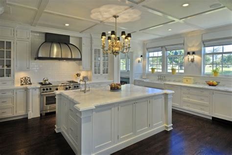 Kitchen is offering a clear message by saying i am good like this. Cream Kitchens With Quartz Countertops | Dark hardwood floors kitchen, Antique white kitchen ...
