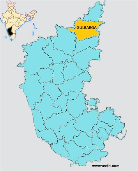 Check the tourist map of karnataka as a destination guide to travel in various parts of the state. Gulbarga District