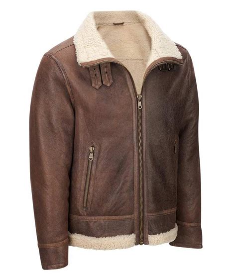 Mens Light Brown Shearling Aviator Leather Jacket Hollywood Leather