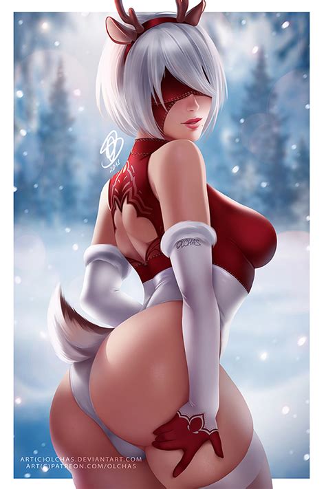 Rule 34 Ass Big Ass Christmas Female Female Only Nier Automata Olchas Thick Thighs Yorha 2b
