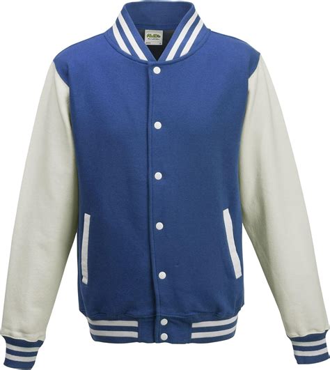 Kids Varsity Jacket Royalwhite 12 13 Uk