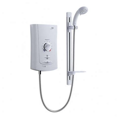 Mira Advance 90kw Chrome And White Low Pressure Electric Shower 11759