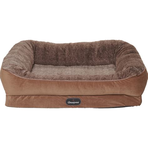 Beautyrest Large Ultra Plush Cuddler Dog Bed 42x34 Brown Save 33