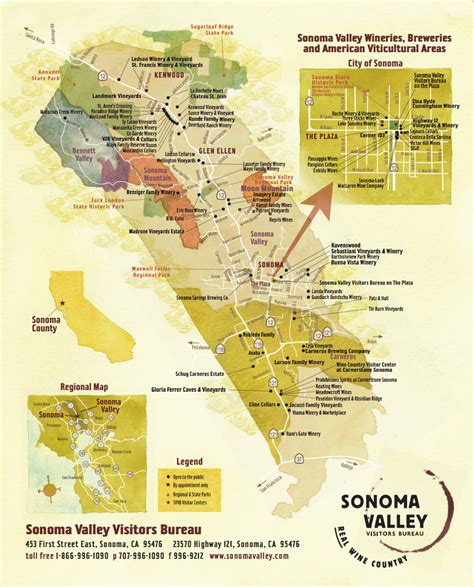 Sonoma Valley Wine Map Best In Sonoma