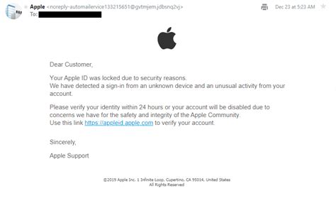 Your Apple Is Locked Scam Email BEWARE