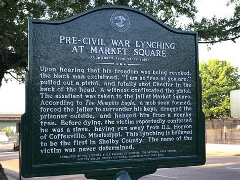 Pre Civil War Lynching At Market Square Historical Marker