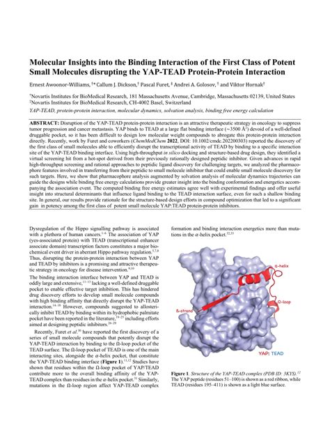 Pdf Molecular Insights Into The Binding Interaction Of The First