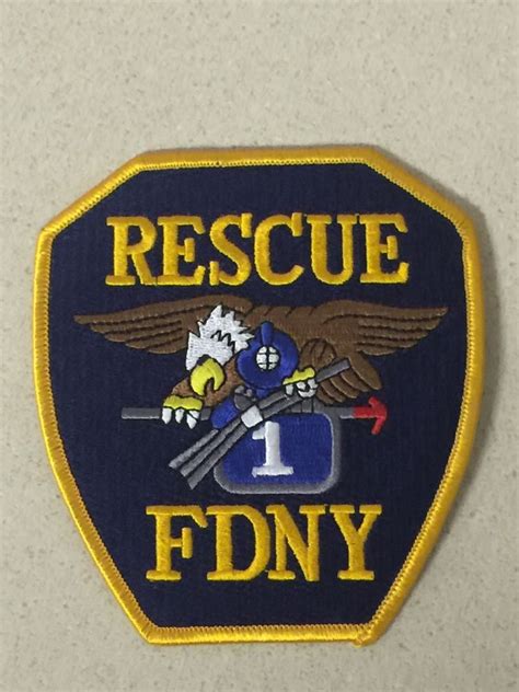 Fdny Rescue 1 New York Fire Department Station Patch Squad Ems