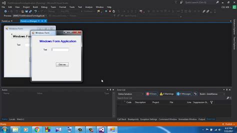 How To Create Windows Form Application In Visual Studio 2015 Youtube