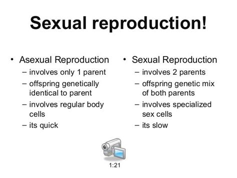 Asexual And Sexual Reproduction