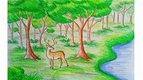 How To Draw A Forest Landscape Step By Step At Drawing Tutorials