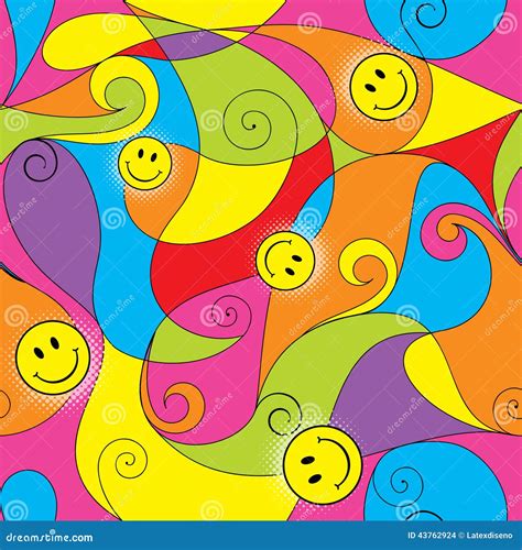 Psychedelic Smiley Stock Illustration Illustration Of Cyan 43762924