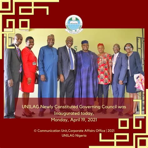 Inauguration Of Unilags Newly Constituted Governing Council