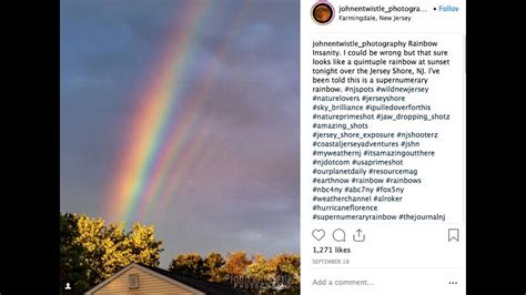 Rare Quintuple Rainbow Photographed Over New Jersey Raleigh News